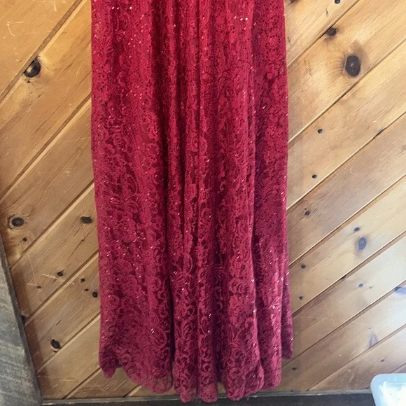 Lulus Endless Enchantment Red Sequin Lace Maxi Dress - Picture 7 of 12